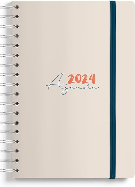 Victoria's Journals 2024 Spiralli Ajanda (Günlük A5 (15x21), Desen 8)