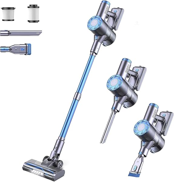 Greenote GSC45 Akülü Elektrikli Süpürge, 21kPa Kablosuz Süpürge 180W, 6'ü 1 El Süpürgesi, Dikey Süpürgeler Duvar Montaj Brake