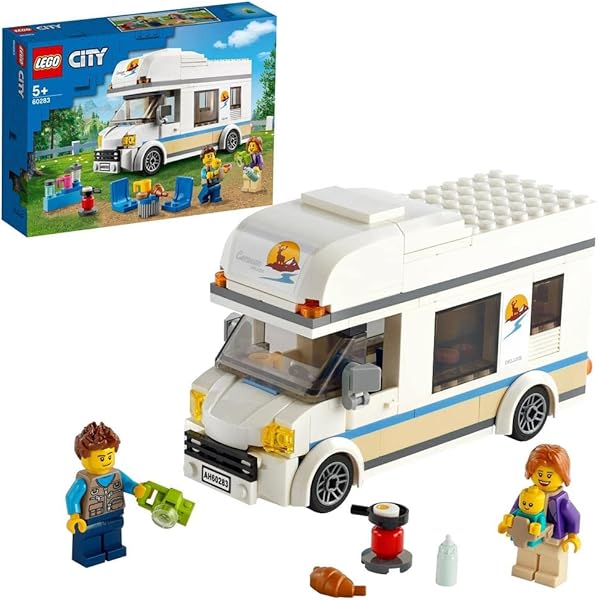 LEGO City Tatilci Karavanı 60283 - 5 Yaş ve Üzeri Çocuklar İçin 2 Minifigür İçeren Yaratıcı Oyuncak Yapım Seti (190 Parça)