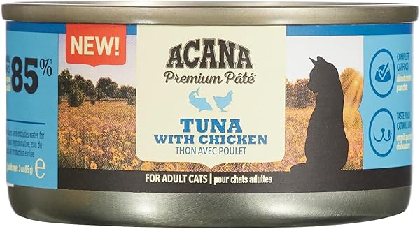 Acana Premium Pate (Ezme) Konserve Yaş Kedi Maması, Tuna Balıklı ve Tavuklu, 85 Gr