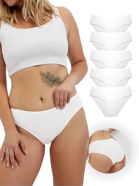 ALYA UNDERWEAR Premium Kadın İç Çamaşırı, Standart Bel Kadın Külotlar, Nefes Alabilir Organik Pamuklu Kadın Çamaşırı, Rahat Ç