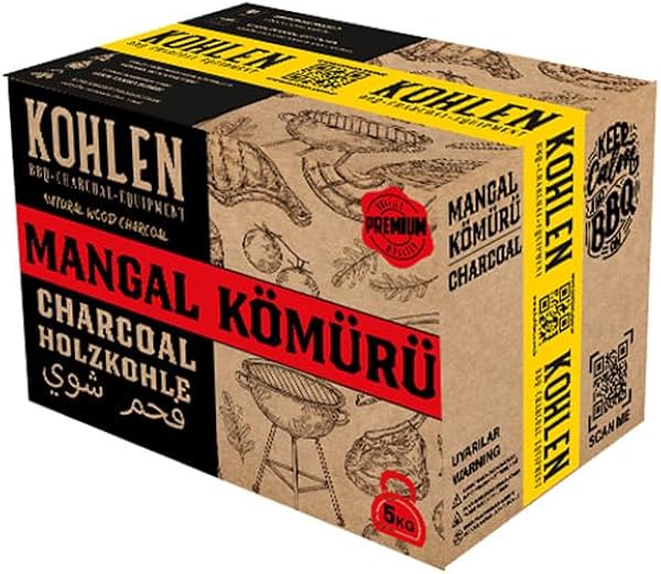KOHLEN Doğal Meşe Mangal Kömürü 5 Kğ- Bbq Özel Paket