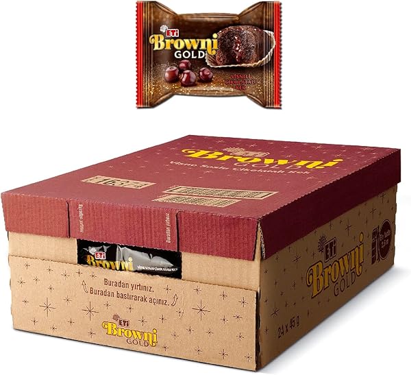 Eti Browni Gold Vişne Soslu Çikolatalı Kek 45 g x 24 Adet