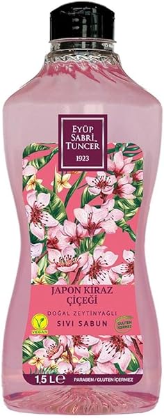 Eyüp Sabri Tuncer Doğal Zeytinyağlı Sıvı Sabun Japon Kiraz Çiçeği 1500 ML