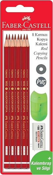 Faber-Castell Kırmızı Kopya Kalemi 8'li