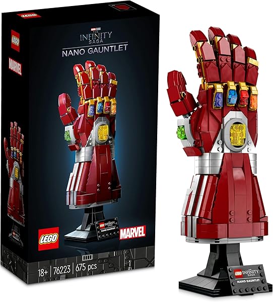 LEGO® Marvel Nano Eldiven 76223 - Yetişkin Hayranlar ve Model Severler için Koleksiyonluk Iron Man Eldiveni Yapım Seti (675 P