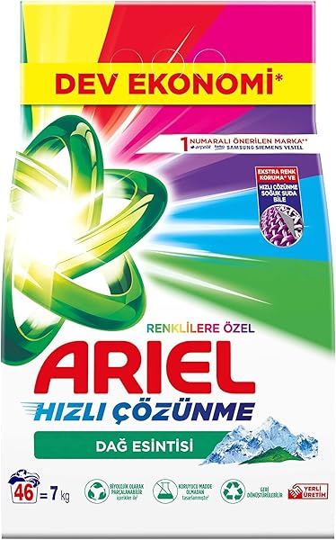 Ariel Dağ Esintisi Renklilere Özel Çamaşır Deterjanı 7 Kg 46 Yıkama