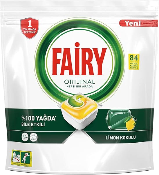 Fairy Hepsi Bir Arada Limon Kokulu Bulaşık Makinesi Deterjanı Kapsülü (84 Adet)