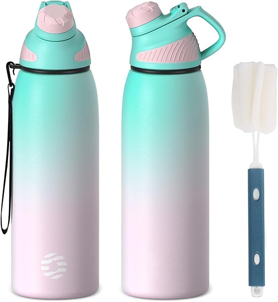 FJbottle paslanmaz çelik spor matarası, mıknatıslı kapaklı, 1L, 800 ml, 600 ml, 400 ml, BPA içermez, sızdırmaz çocuk şişesi, 