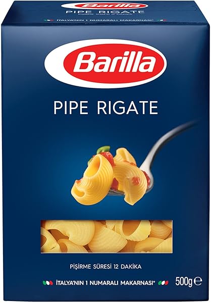 Barilla Mantı Makarna (Pipe Rigate) 500 g.