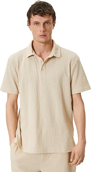 Koton Polo Yaka Kısa Kollu Basic Tişört Tişört Erkek