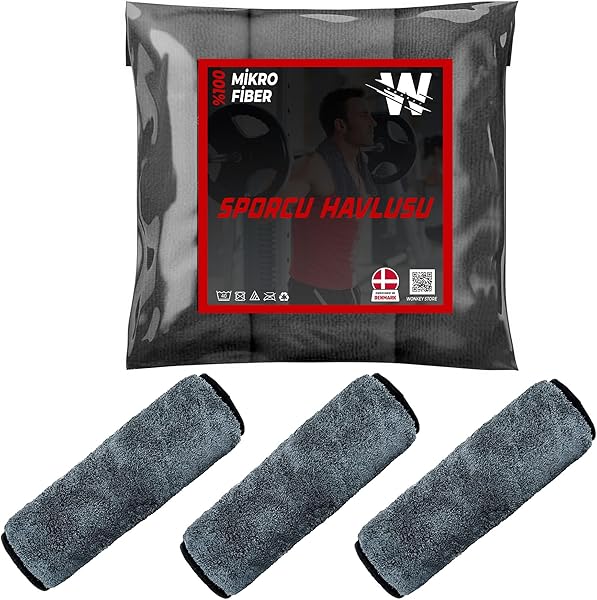 Sporcu Fitness Antreman Havlusu 30x100 cm, Ultra Hafif ve Hızlı Kuruyan Mikrofiber Spor Havlu, Gym Boks Pilates Tenis Havlusu