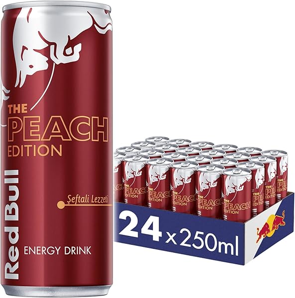 Red Bull Enerji İçeceği, Şeftali, 250 ml (24'lü Paket, 24 x 250 ml)