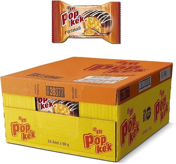 Eti Popkek Portakallı Kek 60 g x 24 Adet