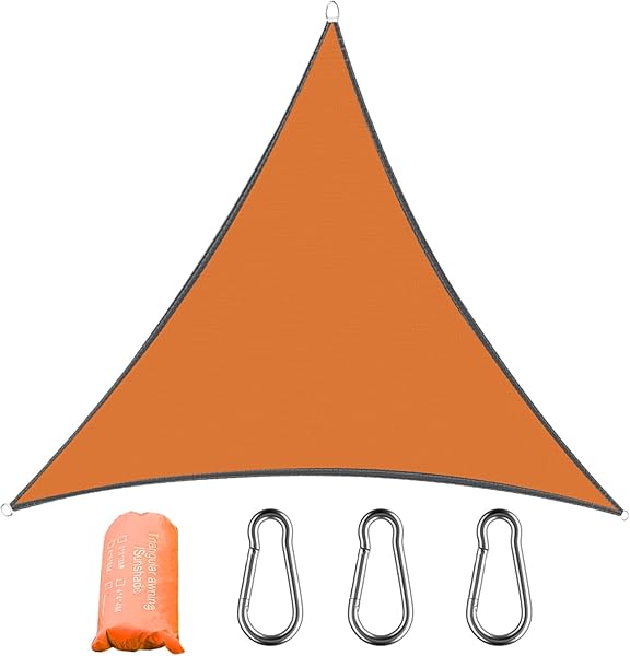 LOMUG Güneş tentesi, üçgen 3 x 3 x 3 m, güneş tentesi, üçgen, güneş koruması, su geçirmez, UV koruması, güneş tentesi, bahçe,