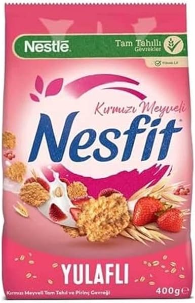 Nestlé Nesfit Kırmızı Meyveli Tam Tahıl ve Pirinç Gevreği, 400 g