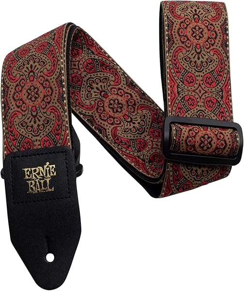 Ernie Ball Jacquard Weave Gitar Askısı Crimson Paisley Pattern