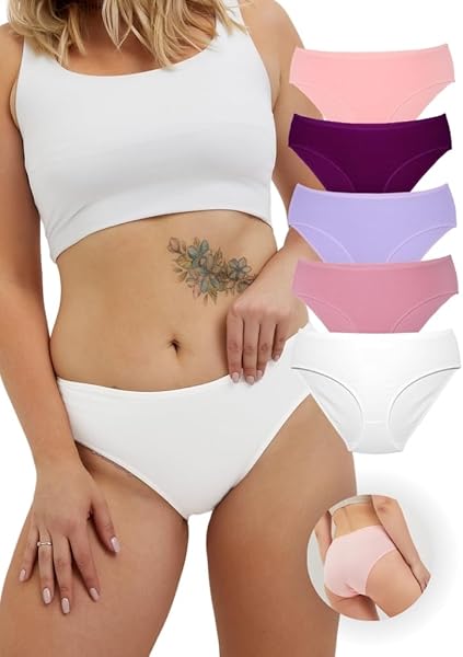 ALYA UNDERWEAR Premium Kadın İç Çamaşırı, Standart Bel Kadın Külotlar, Nefes Alabilir Organik Pamuklu Kadın Çamaşırı, Rahat Ç