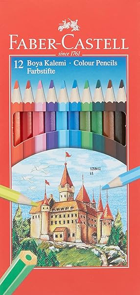 Faber-Castell Karton Kutu Boya Kalemi, 12 Renk