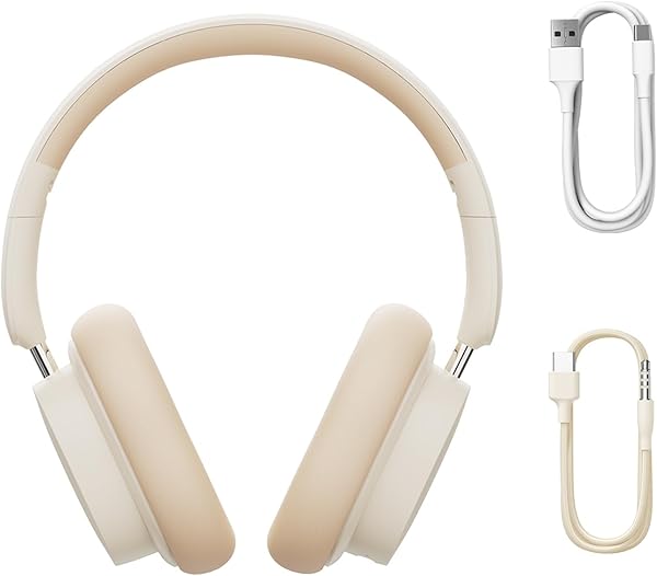 Baseus D05 Bluetooth Headphone- Kremsi Beyaz