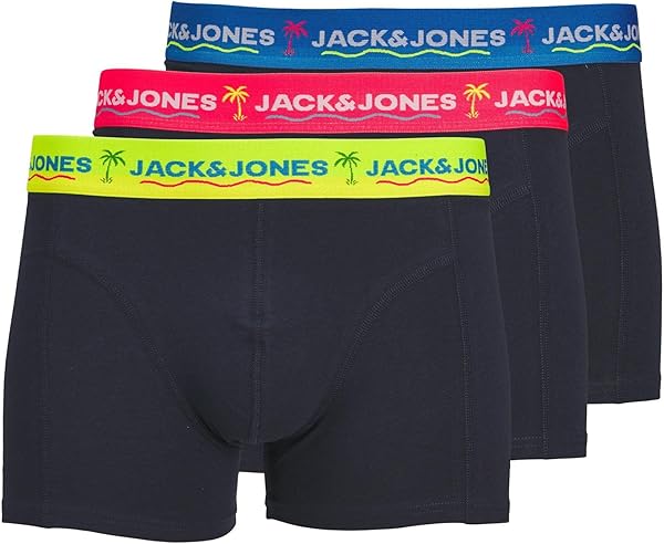 JACK & JONES JACTHOMAS SOLID TRUNKS 3 PACKBoxer KülotErkek