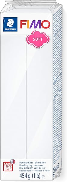 Fimo 80210 Fimo Soft Modelleme Kili 454 gr. Beyaz