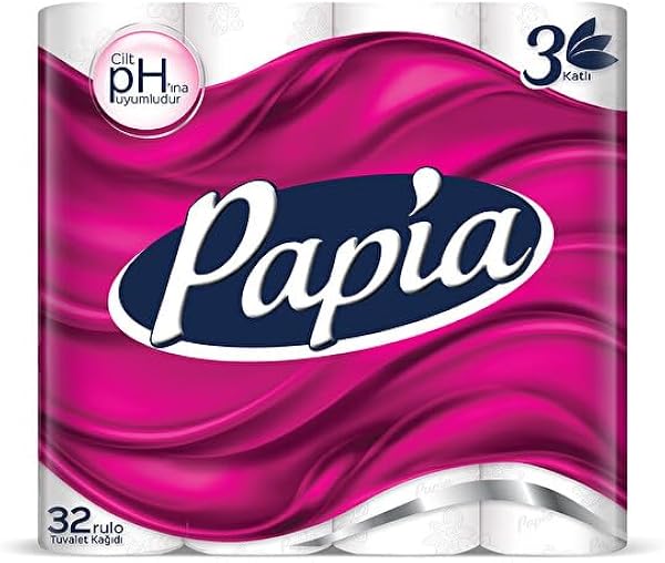 Papia 3 Katlı 32'lı Tuvalet Kağıdı (1 x 32 Rulo)