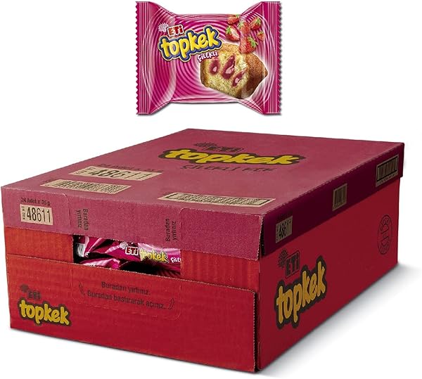 Eti Topkek Çilekli Kek 40 g x 24 Adet