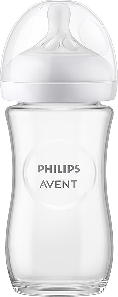 Philips Avent Natural Response Cam Biberon, 240 ml, 1 Ay ve Üstü, Doğal Tepkili Biberon Emziği, SCY933/01, Beyaz