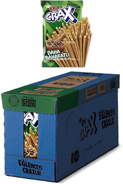 Eti Crax Baharatlı Çubuk Kraker 50 g x 20 Adet