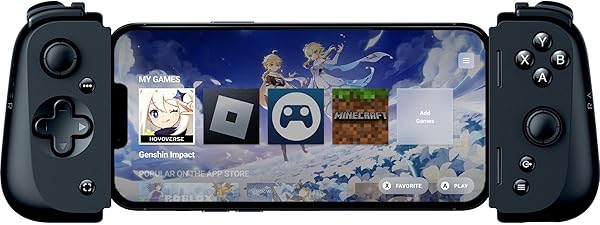 Razer Kishi V2 for iPhone - Mobil Oyun Kumandası (Geri Çekilebilir Köprülü Evrensel Fit, Streaming PC ve Konsol Oyunları, Erg