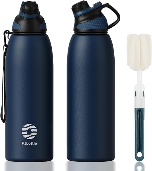 Fjbottle Paslanmaz çelik spor içecek şişesi, manyetik kapaklı, 1 l, 800 ml, 600 ml, 400 ml, BPA içermez, sızdırmaz, çocuk şiş