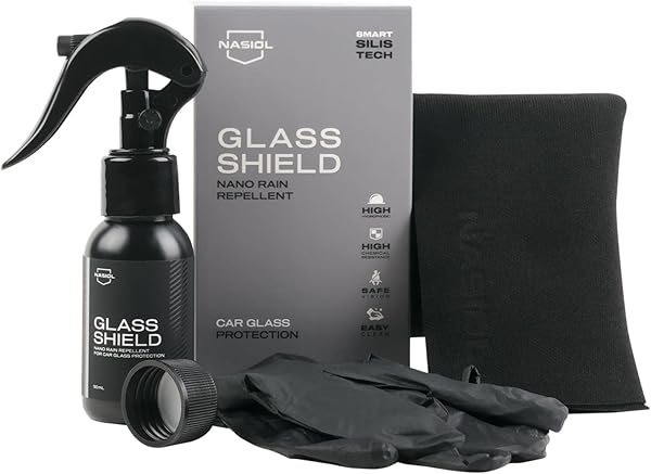 Nasiol Glasshield Araç Nano Yağmur Kaydırıcı Ve Su İtici Sprey-50 Ml-2 Yıl Etkili-Cam Koruma,Otomobil,Motosiklet Cam,Ayna Su 