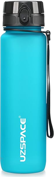 UZSPACE Su şişesi çocuk sızdırmaz, spor plastik içecek şişesi, 1 l, 800 ml, 500 ml, Tritan ve bisfenol A içermez, spor şişesi