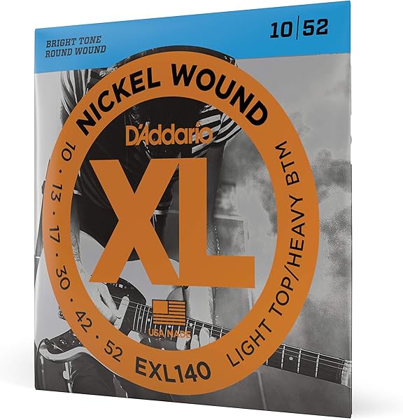 D'Addario EXL140 Light Top/Heavy Bottom Elektro Gitar Teli (10-52)