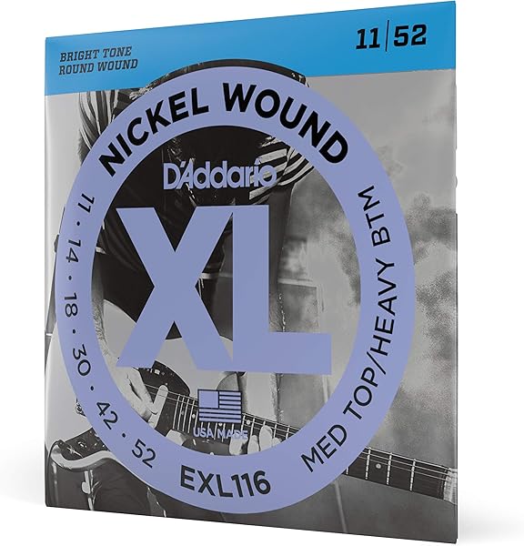 D'Addario Exl116 Elektro Gitar Tel Seti, Xl, 11-52, Med Top/Heavy B