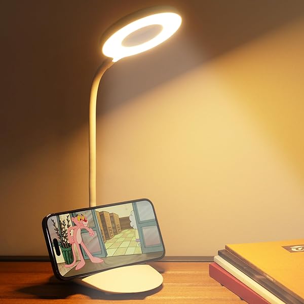 Masa Lambası Dokunmatik 3 Renk 24 Led Telefon Standlı Kademeli Çalışma Okuma Işığı Gece Lambası Q3
