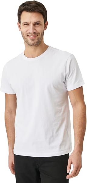 Erkek Slim Fit Dar Kesim%100 Pamuk Bisiklet Yaka Kısa Kollu Tişört