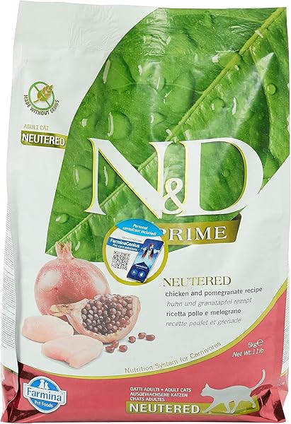 N&D Tahılsız Tavuk Ve Narlı Kısırlaştırılmış Yetişkin Kedi Maması 5 Kg