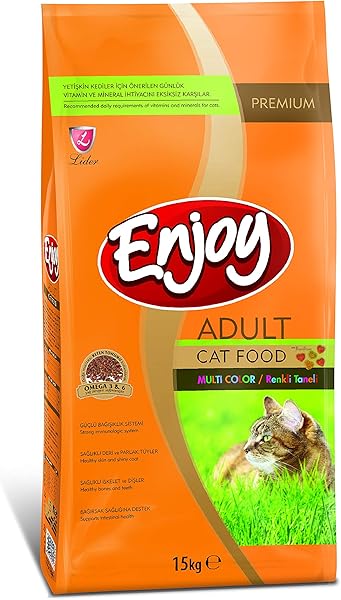 Enjoy Kuru Kedi Maması, Tavuklu, Yetişkin, Renkli Taneli, 15 Kg