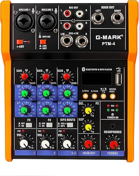 G-MARK Analog mikser, ses, 4 kanallı, DJ ses mikseri, Bluetooth stüdyo, Karaoke, PC, canlı performans, KTV, Home Stage, müzik