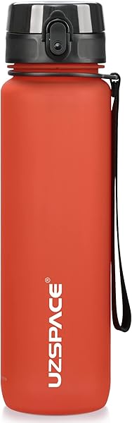 UZSPACE Su şişesi çocuklar için sızdırmaz, spor plastik içecek şişesi 1l, 800 ml, 500 ml, Tritan ve BPA içermez, spor şişesi,