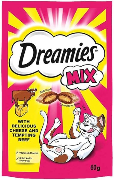 Dreamies Kuru Kedi Ödül Maması, Sığırlı ve Peynirli, 60 G