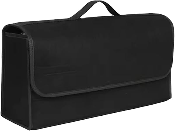 Romofy Oto Bagaj Organizer - Kapaklı Malzeme Toparlayıcı Bagaj Çantası - Araba Aksesuar Toparlayıcı, Araç Organizer - Altında