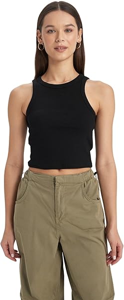 DeFacto Fitted Halter Yaka Fitilli Kaşkorse Atlet