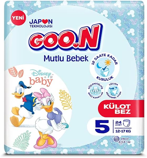GOON GOO.N Mutlu Bebek 5 Beden 12-17 kg Külot Bez (1 x 24 Adet)