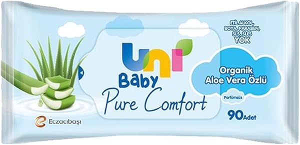 Uni Baby Pure Comfort Organik Aloe Vera Özlü 12x90, Islak Mendil