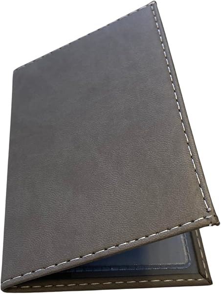 Romofy Oto Ruhsat Kabı Termo Deri - Araba Ruhsat Kılıfı - Araç Ruhsat Cüzdanı (Gri)