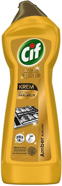 Cif Krem Yüzey Temizleyici Altın Işıltısı Amber Kokulu 750 ml