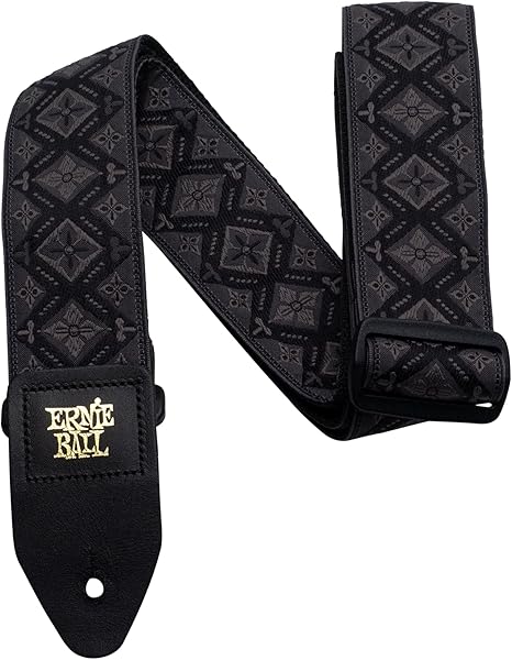 Ernie Ball Jakarlı Gitar Askısı Regal Siyah